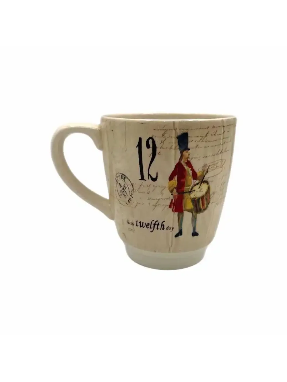 Vintage Williams Sonoma 12 Days of Christmas Day 11 & 12 Ceramic Mug